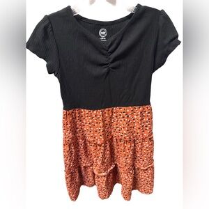 Wonder Nation Girl’s 10/12 Two Toned Tired Mini Dress with Polka Dots